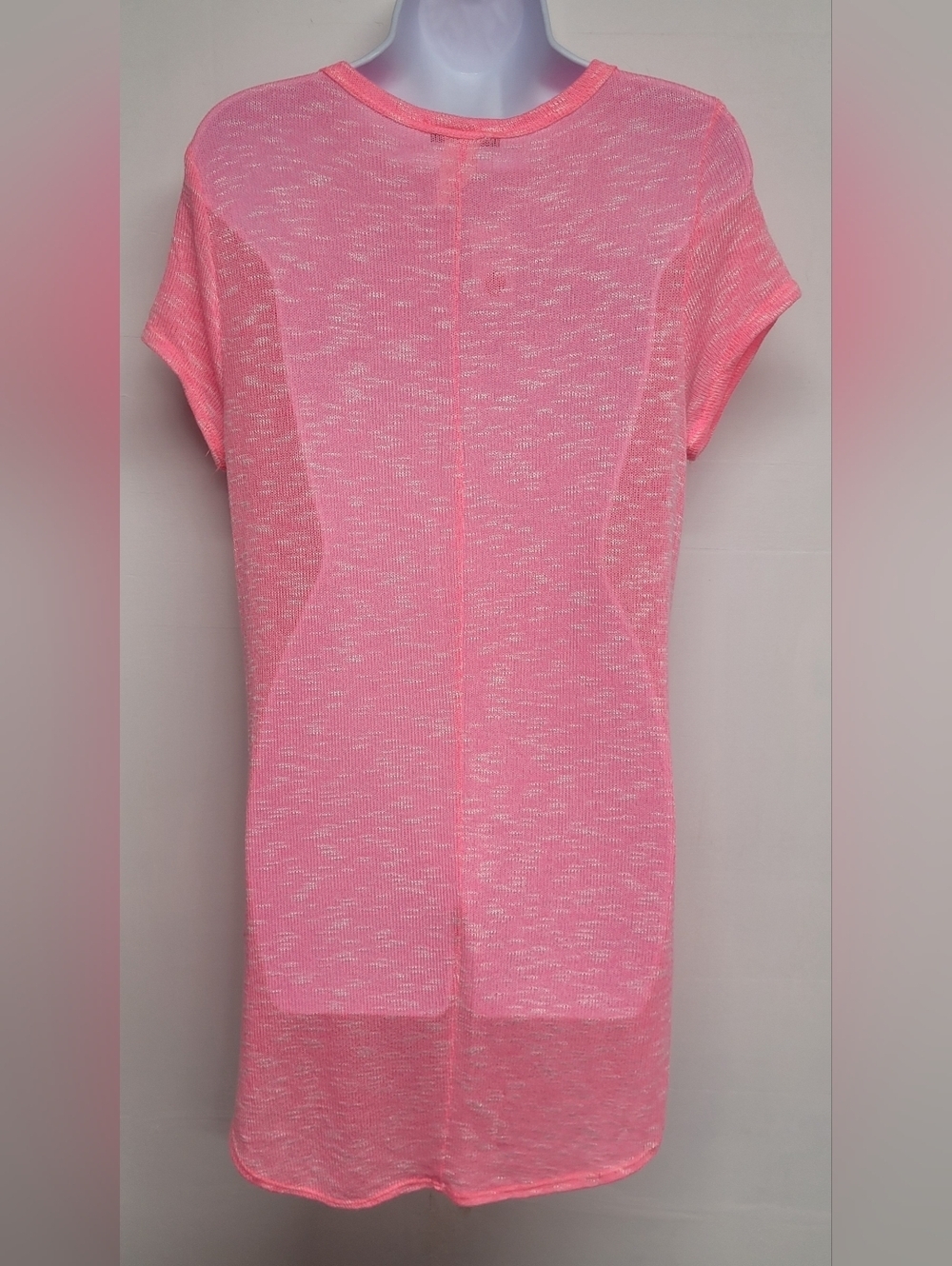 Blush 1X Vintage Neon Pink Extra Long Top Dress Lightweight Marilyn Monroe - Picture 3 of 4
